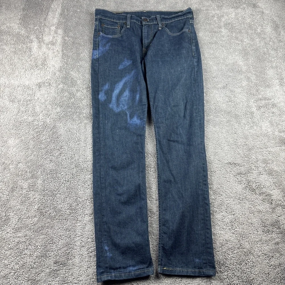 Levis 512 Jeans Mens 30x30‎ Blue Dark Wash Stretch Slim Fit Denim